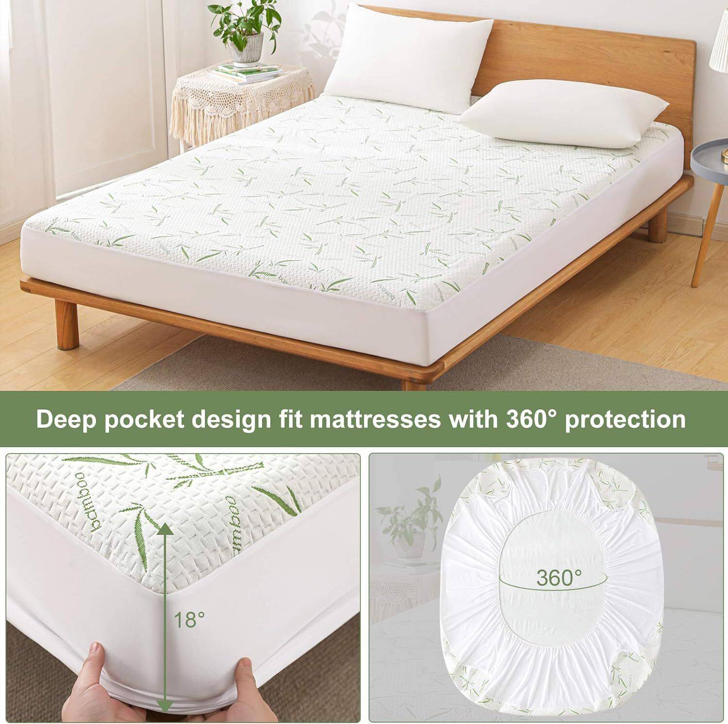 Waterproof Bamboo Fully Fitted Mattress Protector