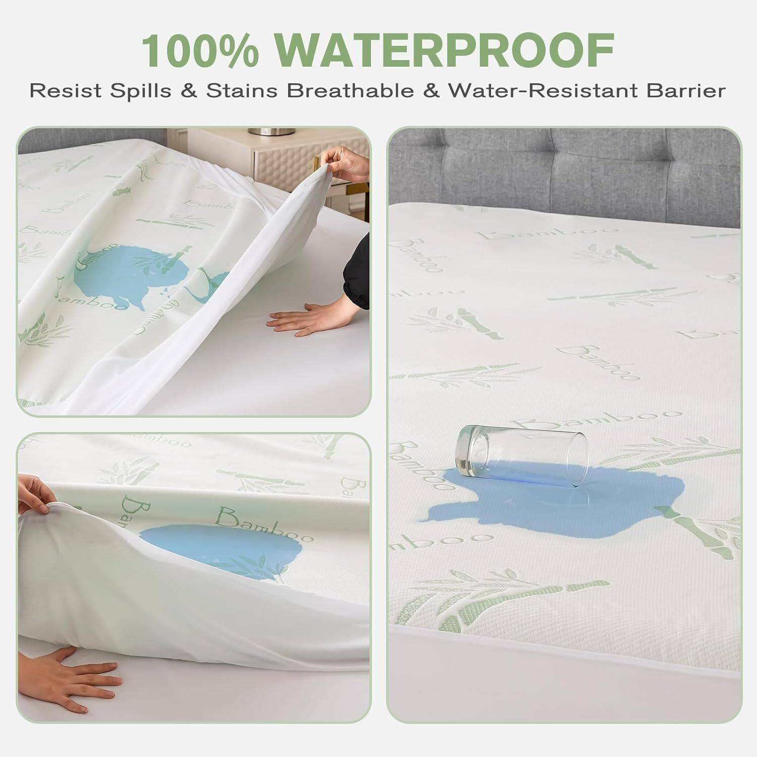 Waterproof Bamboo Fully Fitted Mattress Protector