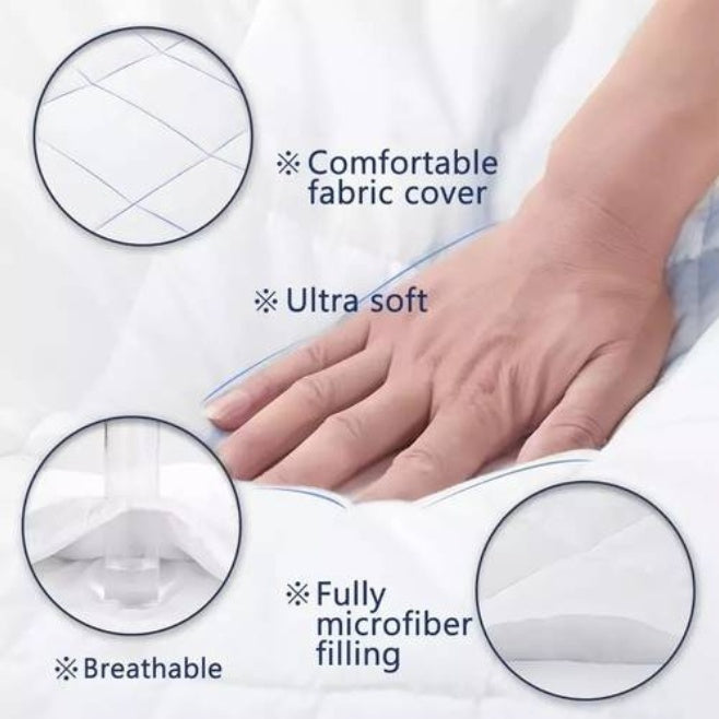 Cooling Quilted Mattress Topper-Queen (No Foam)