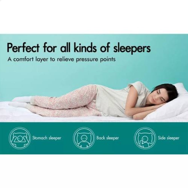 Cooling Quilted Mattress Topper-Queen (No Foam)